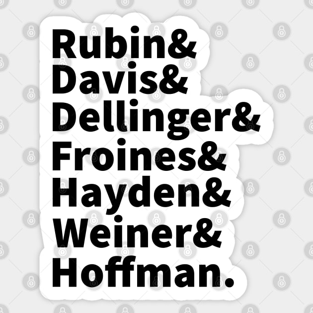 US History 1968 Chicago 7 Anti War Protests Sixties Sticker by Yesteeyear